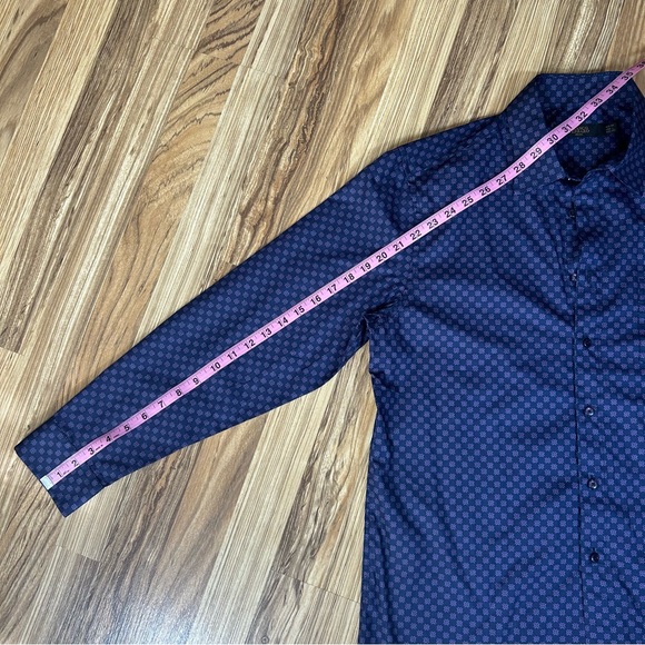 Franco Ferraro Slim button up mens formal shirt embroidered F on pocket size L - Picture 3 of 8